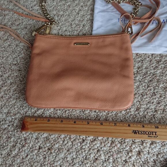REBECCA MINKOFF Leather Mini  Triple Zipper Crossbody Small Shoulder Bag - Picture 10 of 12